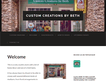 Tablet Screenshot of customcreationsbybeth.com